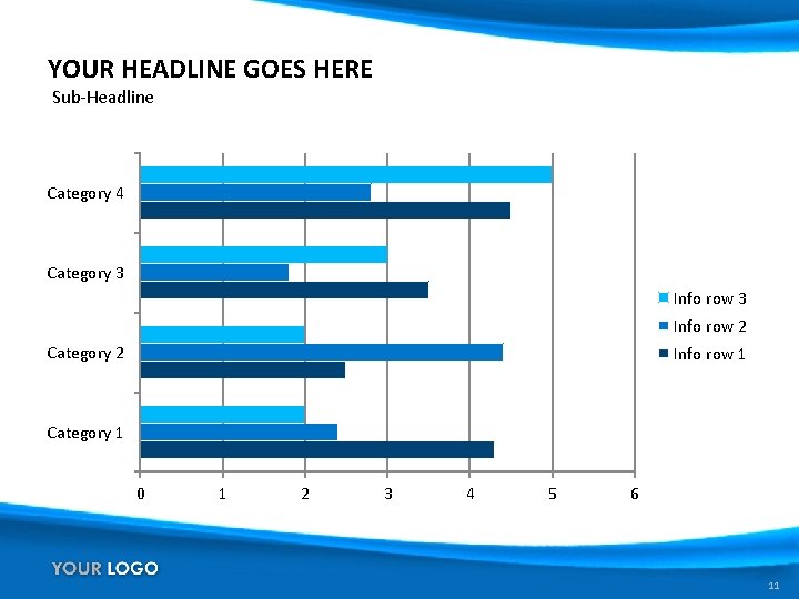 YOUR HEADLINE GOES HERE Sub-Headline Category 4 Category 3 Info row 2 Category 2