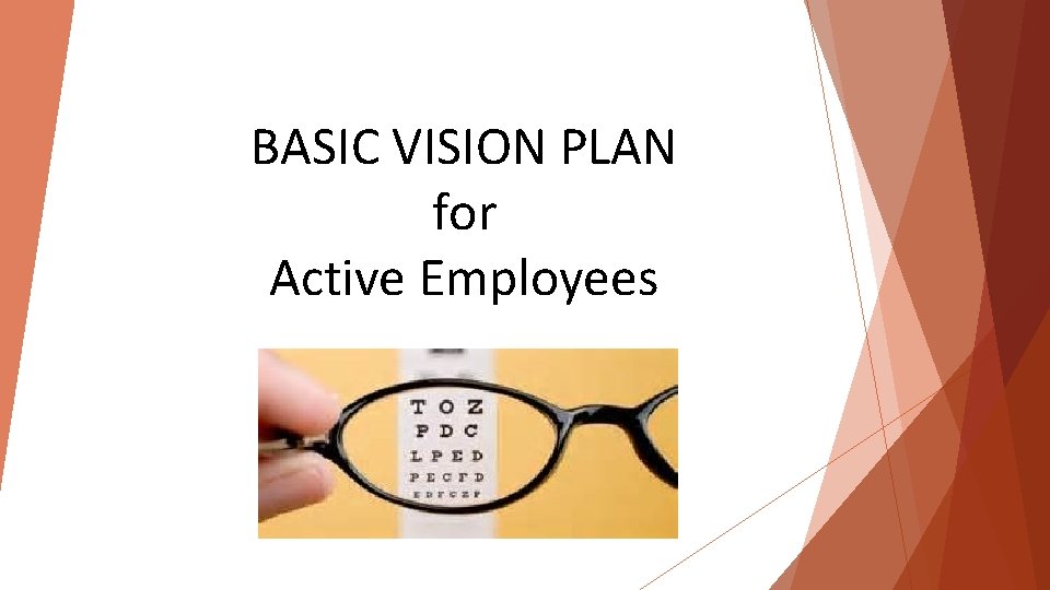 BASIC VISION PLAN for Active Employees 