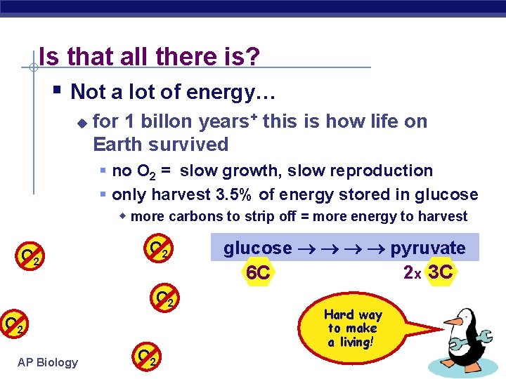 Is that all there is? § Not a lot of energy… u for 1