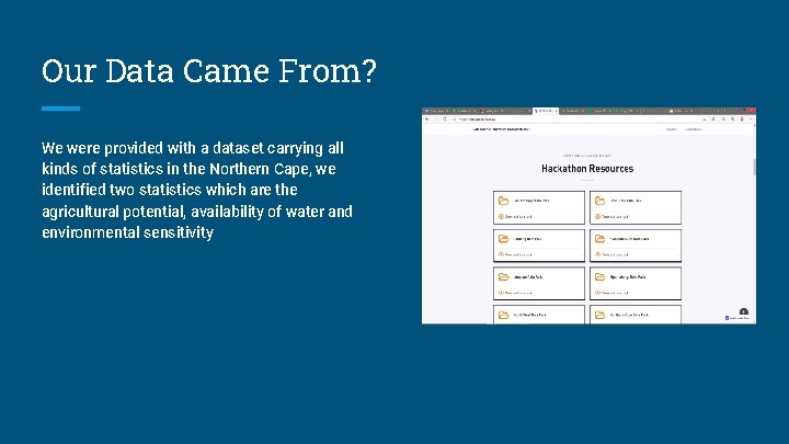 Our Data Came From? We were provided with a dataset carrying all kinds of