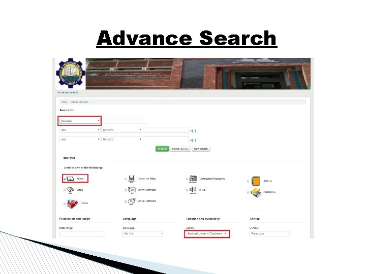 Advance Search 