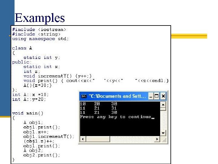 Examples Examples