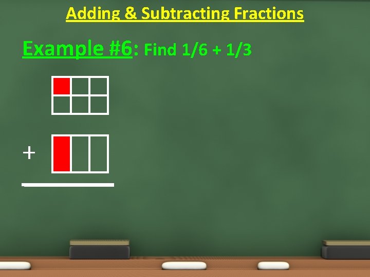 Adding & Subtracting Fractions Example #6: Find 1/6 + 1/3 + 