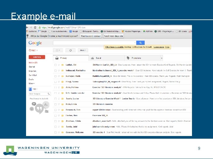 Example e-mail 9 