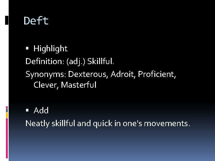 VOCABULARY LEVEL E UNIT 6 1 10