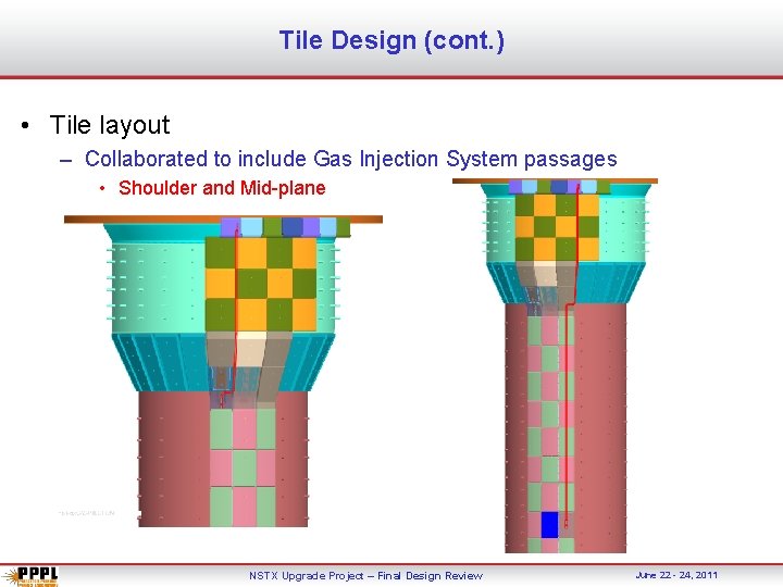 Tile Design (cont. ) • Tile layout – Collaborated to include Gas Injection System