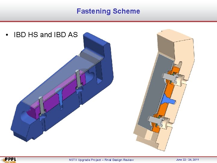 Fastening Scheme • IBD HS and IBD AS NSTX Upgrade Project – Final Design