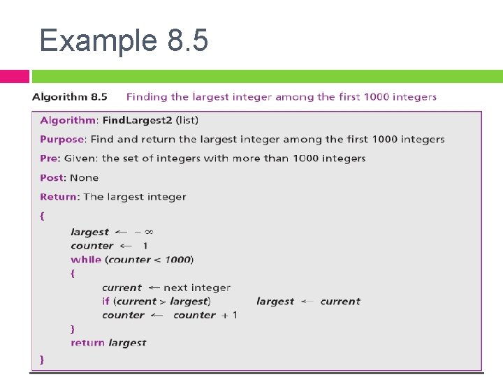Example 8. 5 