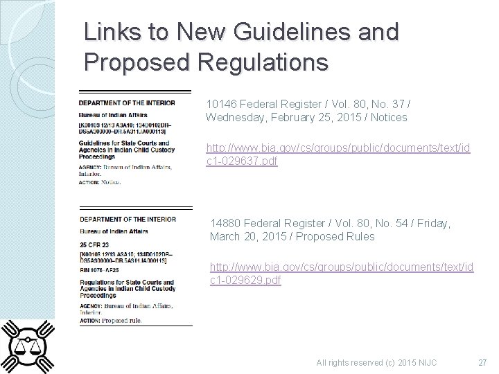 Links to New Guidelines and Proposed Regulations 10146 Federal Register / Vol. 80, No.