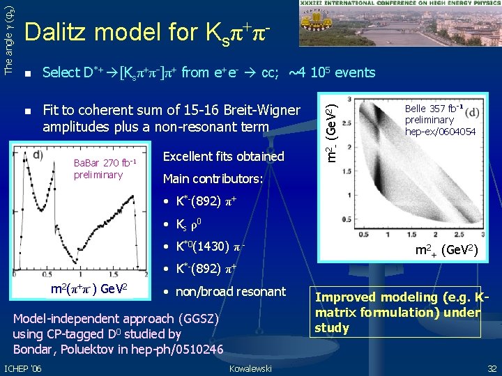 n n Select D*+ [Ksπ+π-]π+ from e+e- cc; ~4 105 events Fit to coherent