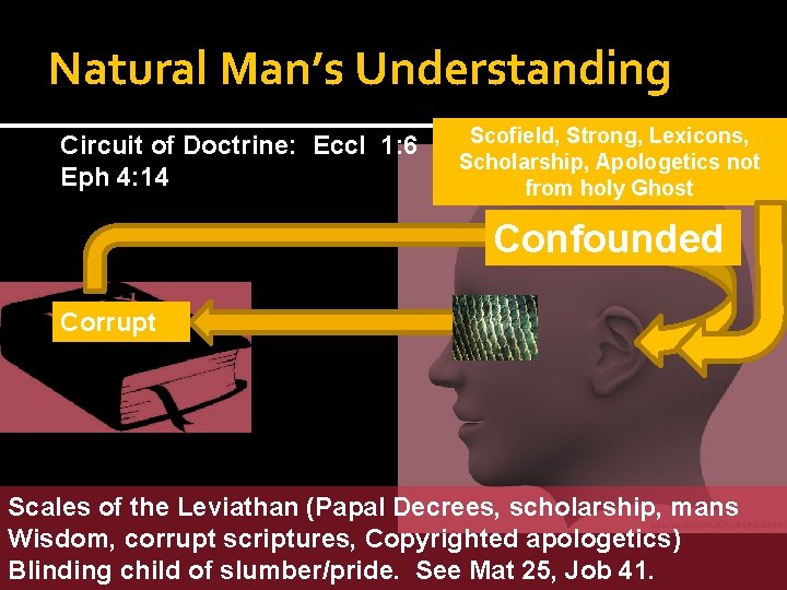 Natural Man’s Understanding Circuit of Doctrine: Eccl 1: 6 Eph 4: 14 Scofield, Strong,