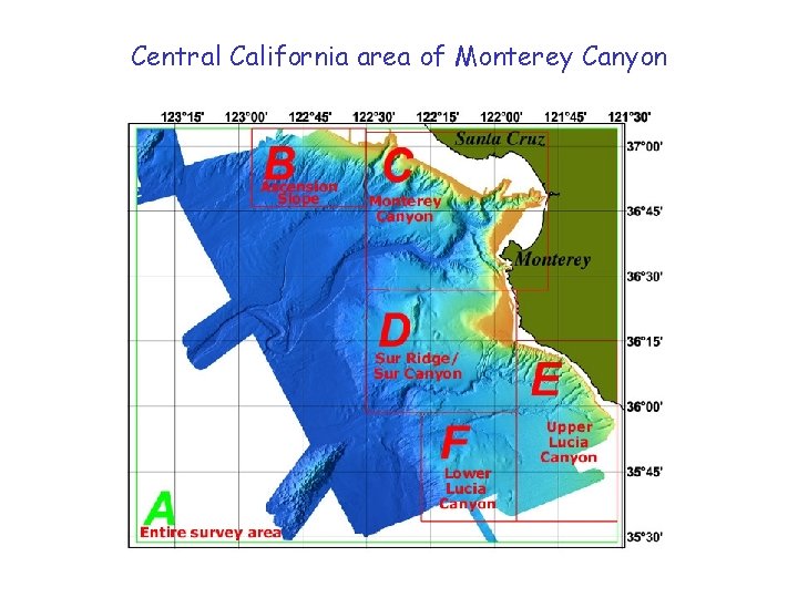 Central California area of Monterey Canyon 