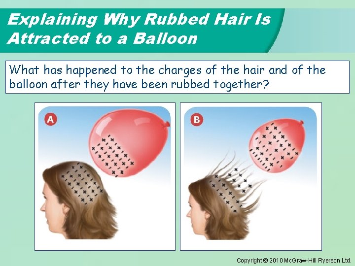 Explaining Why Rubbed Hair Is Attracted to a Balloon What has happened to the