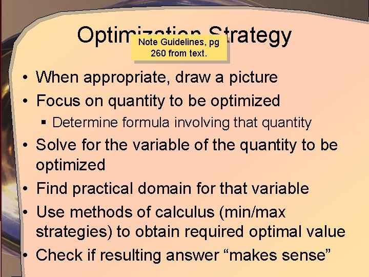 Optimization Problems Lesson 4 7 Applying Our Concepts