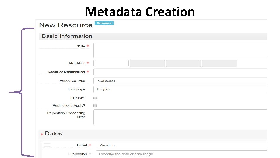 Metadata Creation 