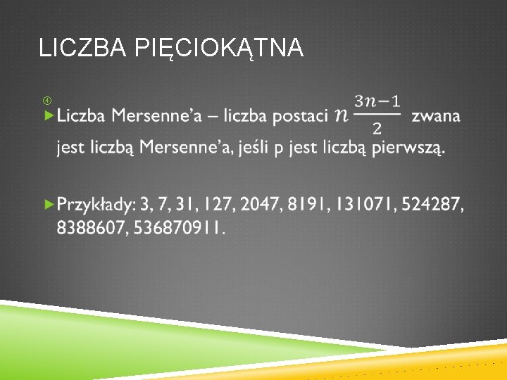 LICZBA PIĘCIOKĄTNA 