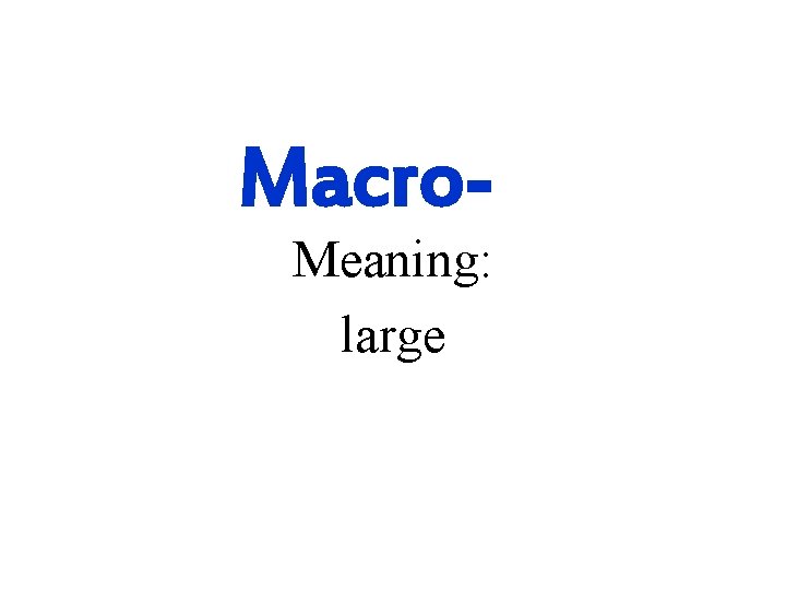 Macro. Meaning: large 