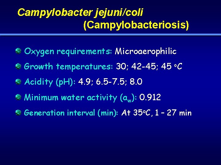 Campylobacter jejunicoli Campylobacteriosis Illness infection