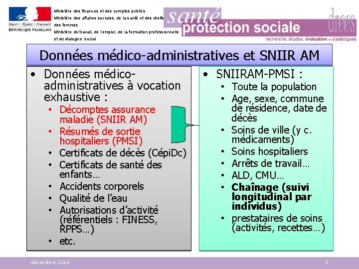 Ministère des finances et des comptes publics Ministère des affaires sociales, de la santé