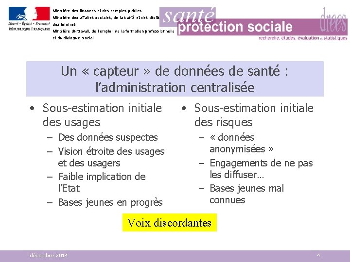 Ministère des finances et des comptes publics Ministère des affaires sociales, de la santé