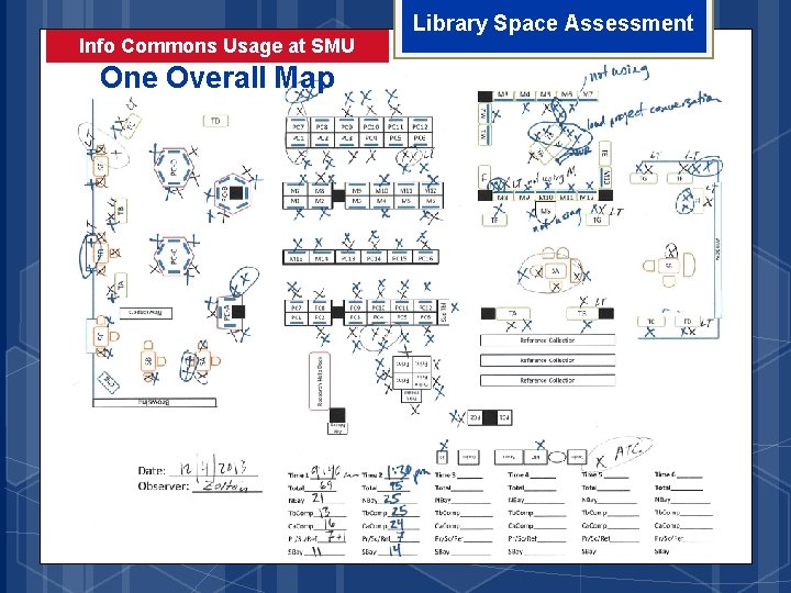 Info Commons Usage at SMU One Overall Map Library Space Assessment 