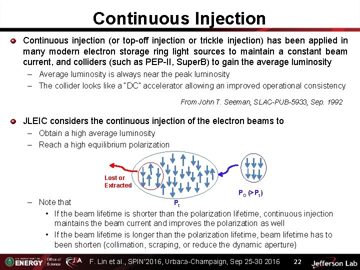 Continuous Injection Continuous injection (or top-off injection or trickle injection) has been applied in