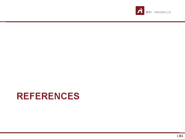 REFERENCES www. sti-innsbruck. at 104 