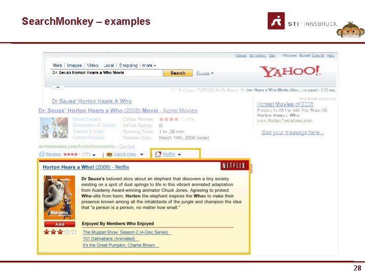Search. Monkey – examples Infobar www. sti-innsbruck. at 28 