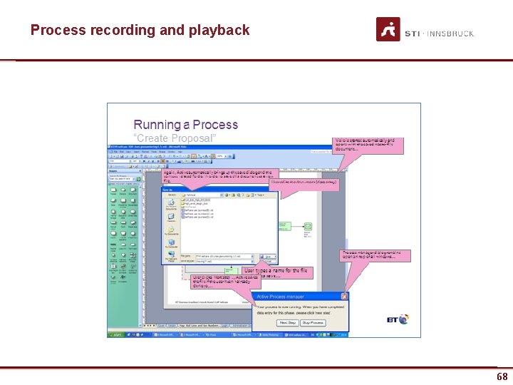 Process recording and playback www. sti-innsbruck. at 68 68 