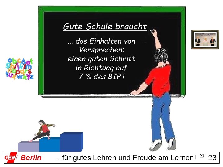 Gute Schule braucht. . . das Einhalten von Versprechen: einen guten Schritt in Richtung