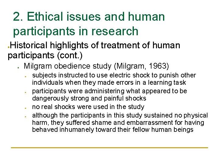 2. Ethical issues and human participants in research Historical highlights of treatment of human 2. Ethical issues and human participants in research Historical highlights of treatment of human