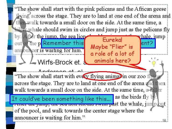 “The show shall start with the pink pelicans and the African geese flying across