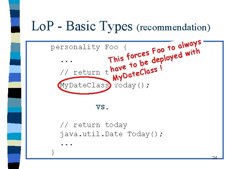 Lo. P - Basic Types (recommendation) ys a w l a personality Foo {