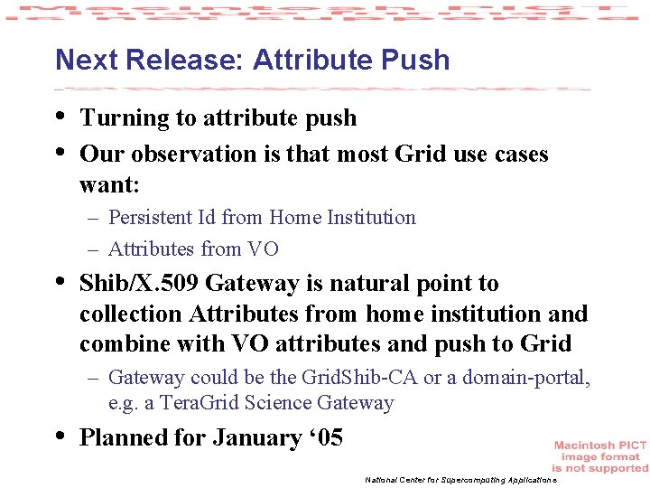 Next Release: Attribute Push • • Turning to attribute push Our observation is that