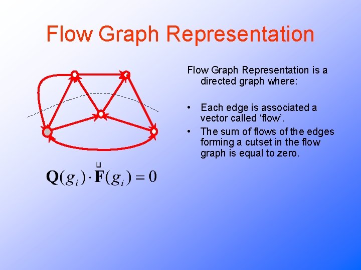 Flow Graph Representation is a directed graph where: • Each edge is associated a Flow Graph Representation is a directed graph where: • Each edge is associated a