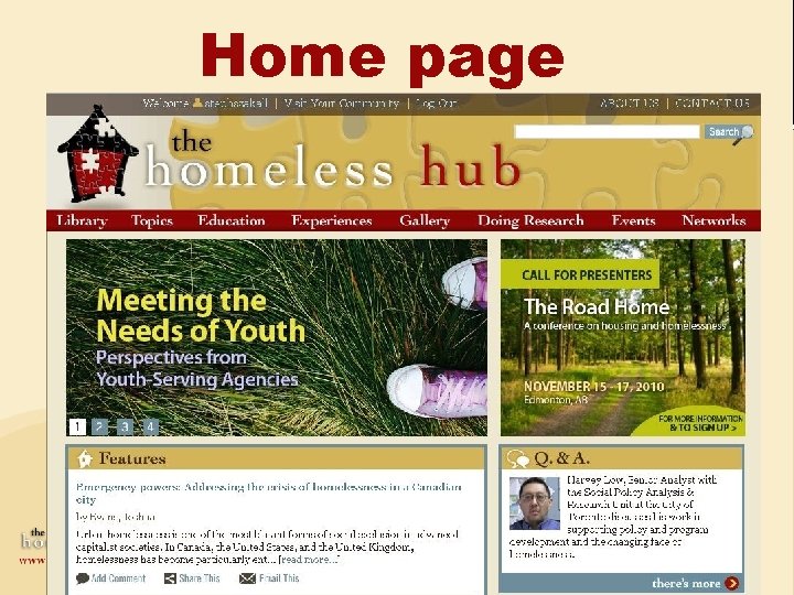 Home page 
