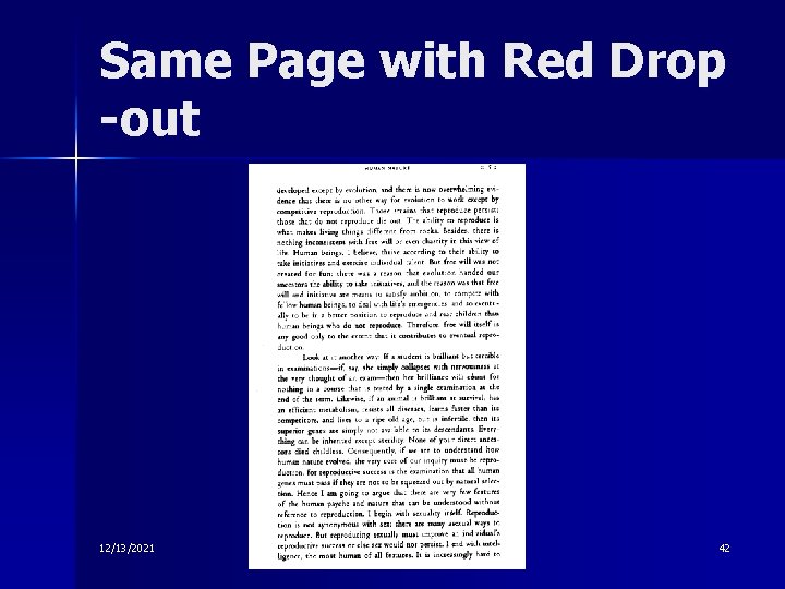 Same Page with Red Drop -out 12/13/2021 CTEBVI Conference 42 Same Page with Red Drop -out 12/13/2021 CTEBVI Conference 42