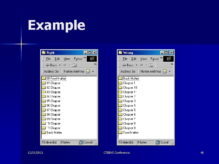 Example 12/13/2021 CTEBVI Conference 48 Example 12/13/2021 CTEBVI Conference 48