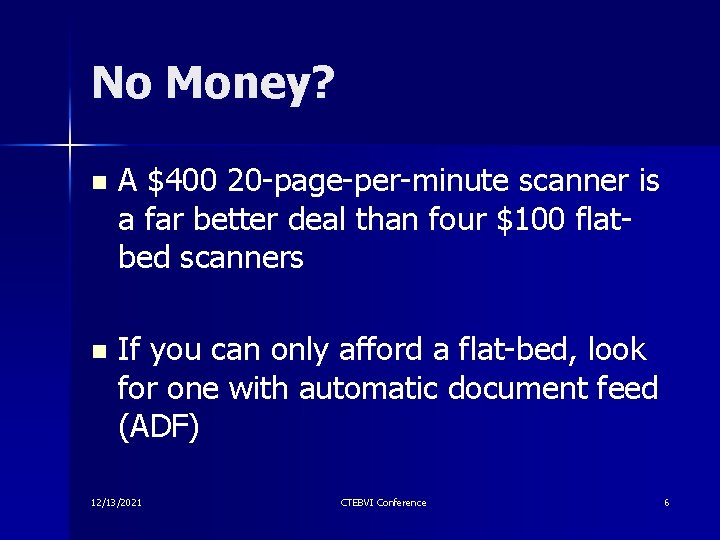No Money? n A $400 20 -page-per-minute scanner is a far better deal than No Money? n A $400 20 -page-per-minute scanner is a far better deal than