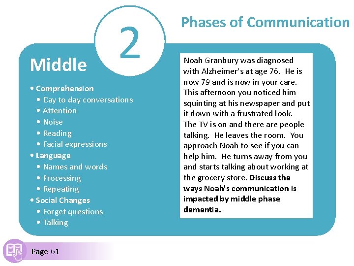 Middle 2 • Comprehension • Day to day conversations • Attention • Noise •