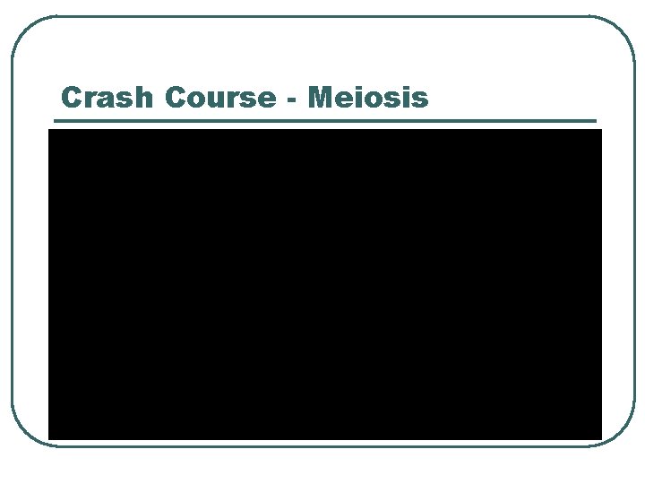 Crash Course - Meiosis 