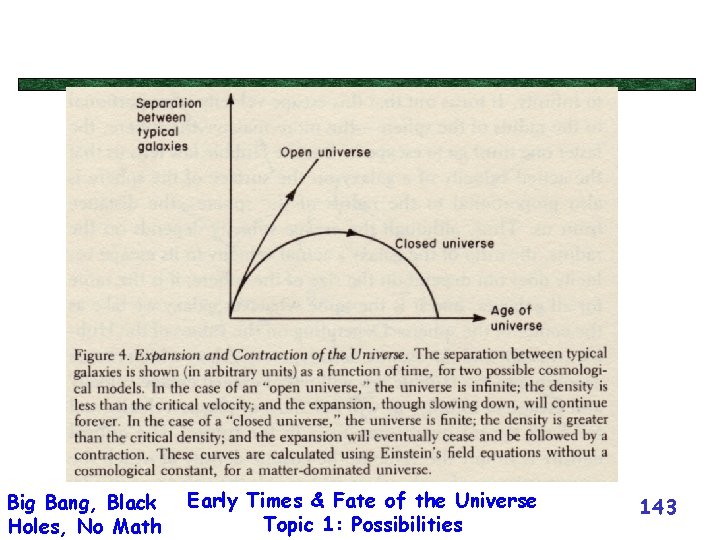 Big Bang, Black Holes, No Math Early Times & Fate of the Universe Topic
