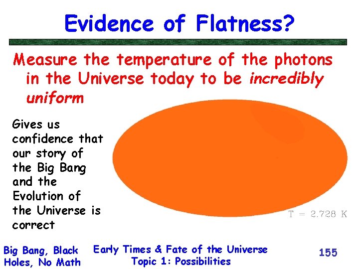Evidence of Flatness? Measure the temperature of the photons in the Universe today to