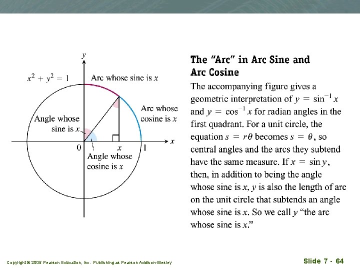 Copyright © 2005 Pearson Education, Inc. Publishing as Pearson Addison-Wesley Slide 7 - 64