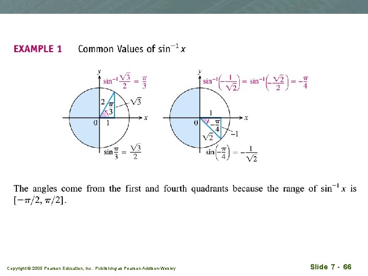 Copyright © 2005 Pearson Education, Inc. Publishing as Pearson Addison-Wesley Slide 7 - 66