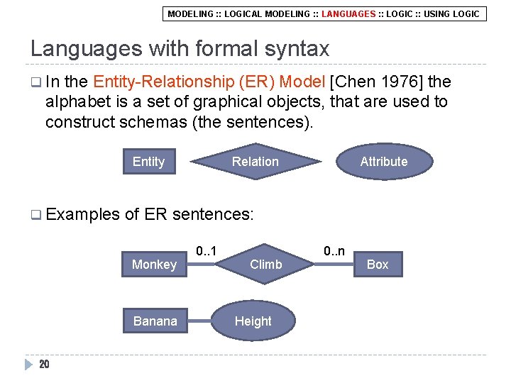 MODELING : : LOGICAL MODELING : : LANGUAGES : : LOGIC : : USING