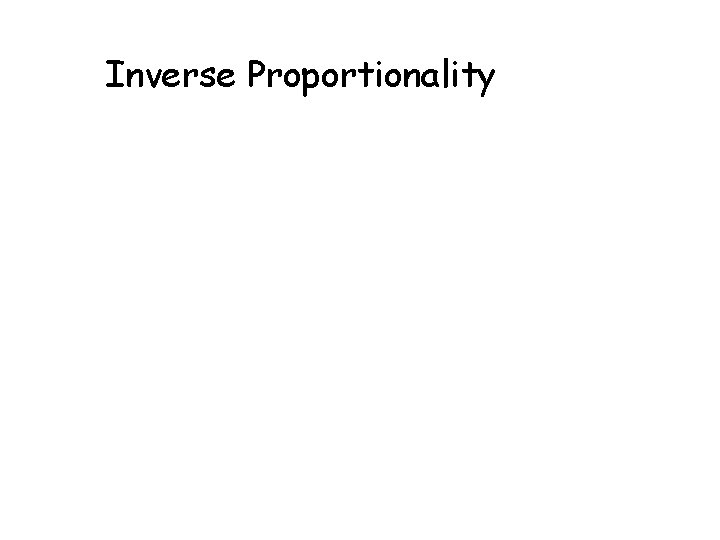 Inverse Proportionality 