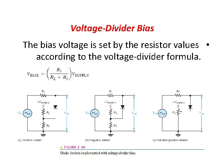 Voltage-Divider Bias The bias voltage is set by the resistor values • according to