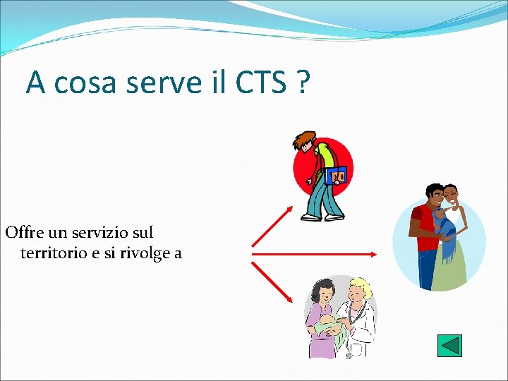 A cosa serve il CTS ? Offre un servizio sul territorio e si rivolge