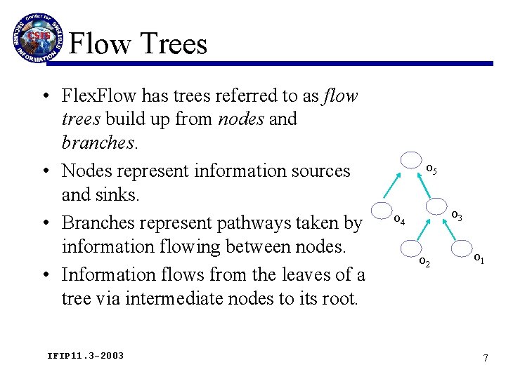 Flow Trees • Flex. Flow has trees referred to as flow trees build up